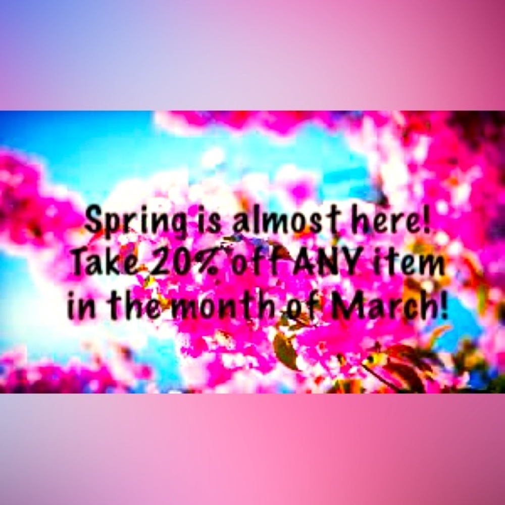 20% off of any one item this month!